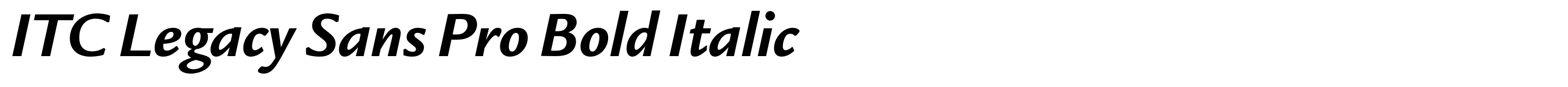 ITC Legacy Sans Pro Bold Italic